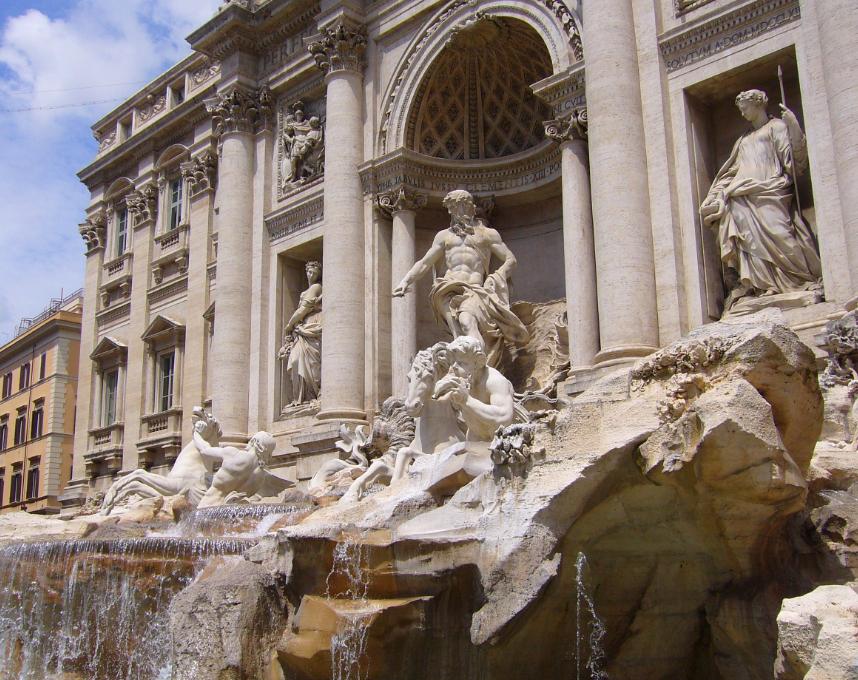 Buaileann Fountain Trevi le Dealbhóireacht Cloch Xingyan: Clash de dhealbhóireacht Cloch na Síne agus an Iarthair
